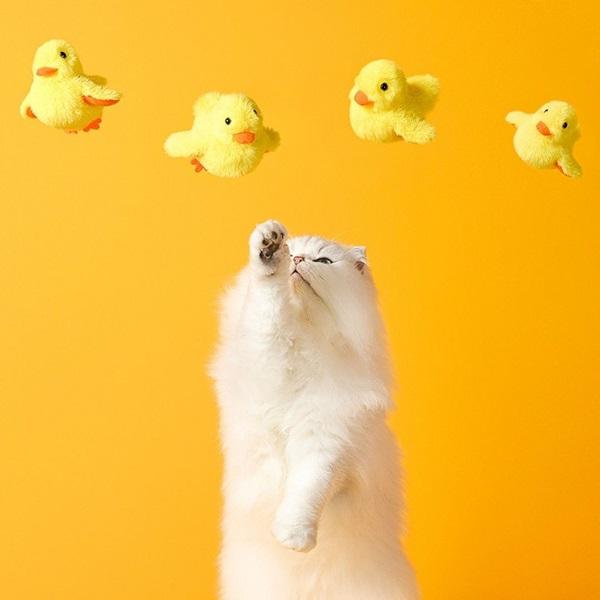 猫 おもちゃ ひよこ 羽ばたく 電動 鳴く インテリア インテリア雑貨