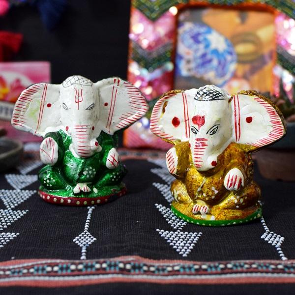 オブジェ ハンドペイントガネーシャ インテリア インテリア雑貨