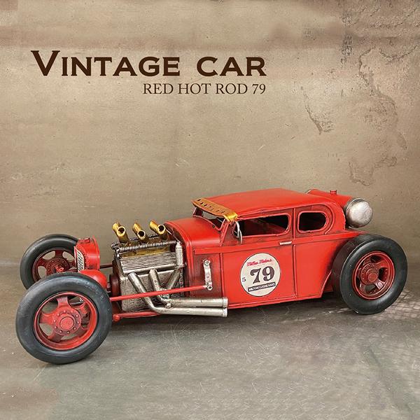 ビンテージ カー RED HOT ROD 79 インテリア インテリア雑貨 オブジェ