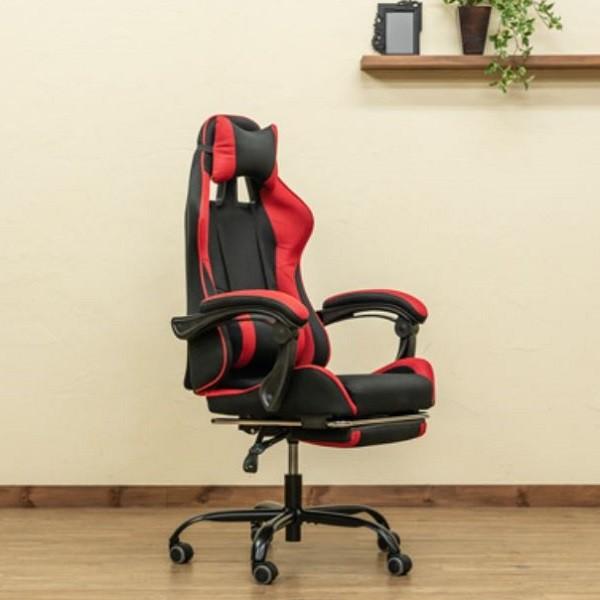 【新品・送料無料】フルフラットメッシュレーシングチェア　BK/BL/GR/RD フルフラットメッシュレーシングチェアBK/BL/GR/RD