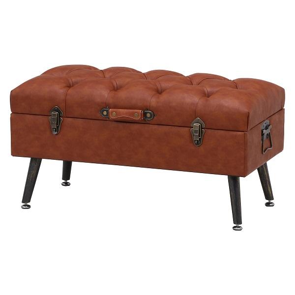 トランクベンチ Dauchez ドーシェ PU IV /BR/ BK 家具 インテリア 椅子