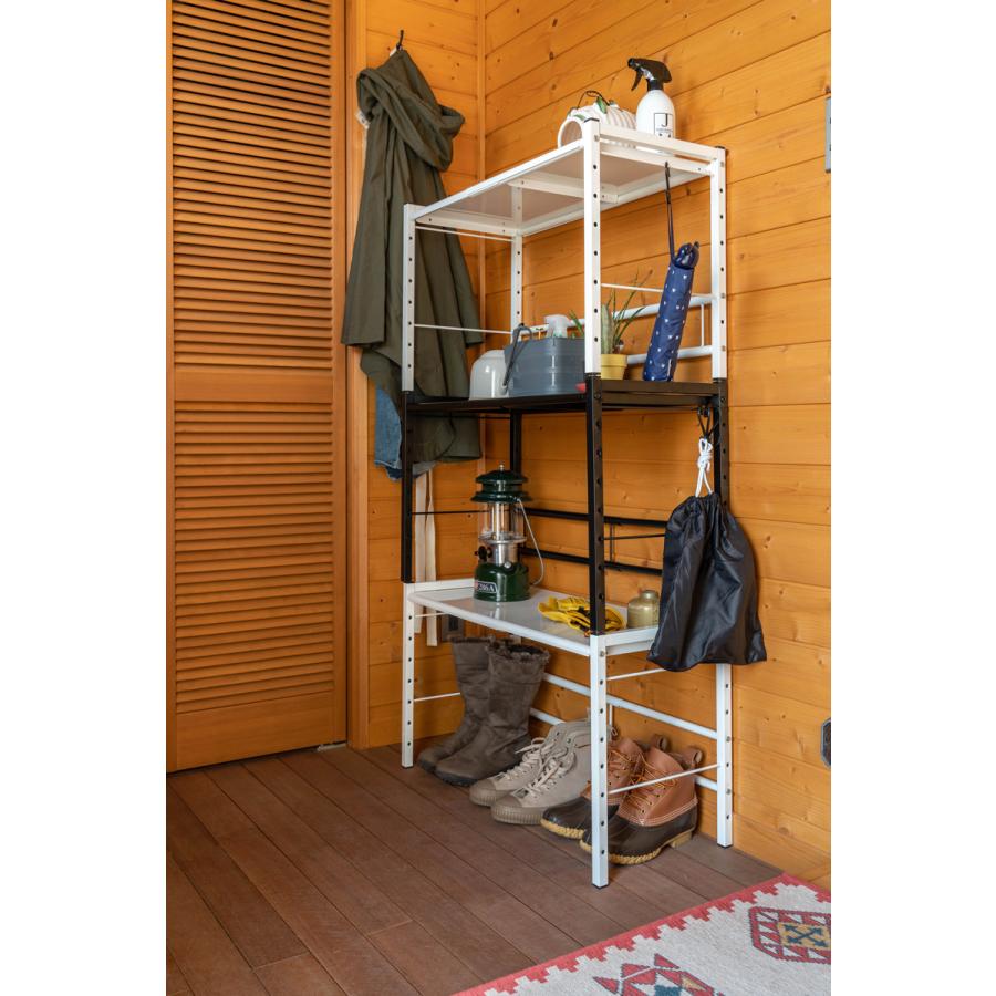 伸縮式マルチラック BK/WH 家具 インテリア キッチン収納 伸縮式マルチラック BK/WH 家具 インテリア キッチン収納