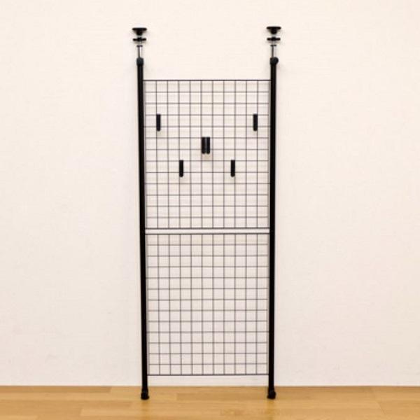 つっぱり式パーテーション 64cm幅 BK/WH 家具 インテリア