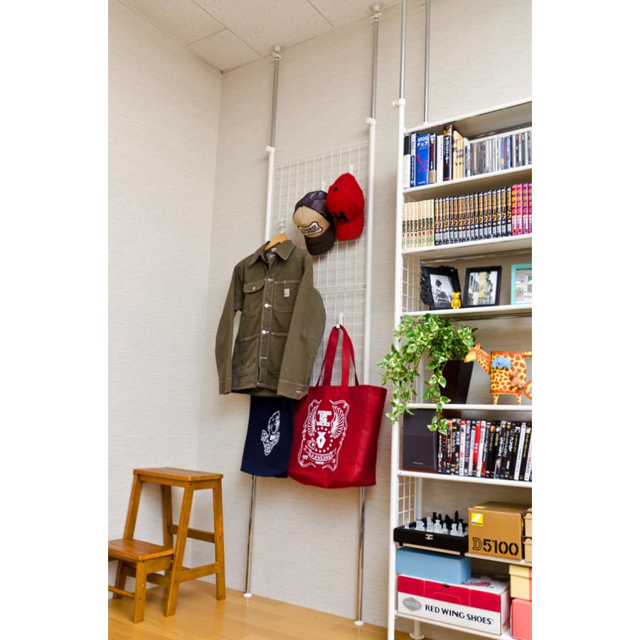 つっぱり式パーテーション　64cm幅　ブラック つっぱり式パーテーション 64cm幅 BK/WH 家具 インテリア