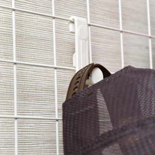 つっぱり式パーテーション 64cm幅 BK/WH 家具 インテリア