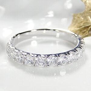 ダイヤモンド プラチナ リング ダイヤ 指輪 pt900 1カラット エタニティ 1.0ct 豪華 大粒 4月 誕生石 vi-0002 | 