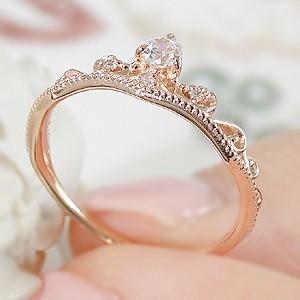 K10PG ダイヤモンドリング ペア】K10PG ダイヤモンド リング|festaria Online Shop