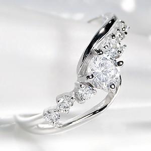 pt900 大粒ダイヤモンドリング  0.4ct [Hカラー　SIクラス]の画像