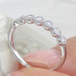 Pt900  0.25ct  アンティーク エタニティ リングの画像