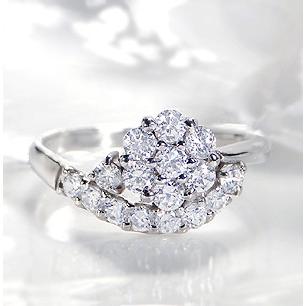 Pt900 0.75ct ダイヤモンド リング 