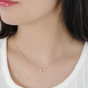 中央宝研ソーティング付 Pt900 一粒 ダイヤモンド ネックレス 0.15ct 