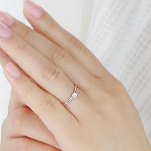 ピンキー対応 K10YG/WG/PG 一粒 ダイヤモンド リング : ジュエリー
