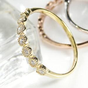 ダイヤモンド 10k WG YG PG エタニティ リング 指輪 ダイヤ ミル打ち アンティーク H-SIクラス クラシカル 10金 ハーフエタ vi-0089 |  | 01