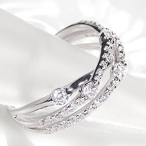 Pt950 ダイヤモンド クロス リング : ジュエリーvivid - 通販