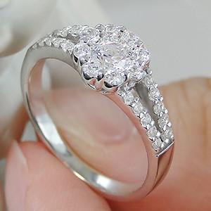 Pt950 0.55ct ダイヤモンド フラワー リング |  | 03