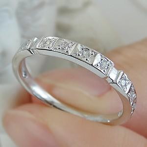 Pt950 0.1ct H-SIクラス テン ダイヤモンド エタニティリング