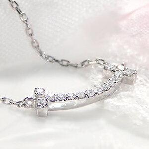 Pt950 スマイル ダイヤモンド ネックレス 0.08ct ペンダント 人気 ダイヤ ペンダント ダイア マイクロ プレゼント ギフト レディース プラチナ vi-0138の画像