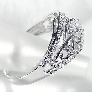Pt950 0.38ct ダイヤモンド リング 人気 上品 ダイヤ ダイア プラチナ 指輪 透かし 大ぶり ４月 誕生石 ギフト プレゼント 結婚 記念 vi-0148の画像