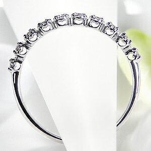 ピンキー対応 pt950 0.2ct シャンパンカラー ダイヤモンド エタニティ リング プラチナ 細身 人気 ギフト 10周年 ピンキー テンダイヤ vi-0154の画像