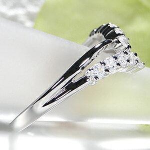 Pt950 0.3ct ダイヤモンド リング 指輪 プラチナ V字 V 10石 上品 