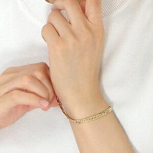 K18YG ダブル 喜平 ブレスレット 6面カット 18cm 10gUP ゴールド レス