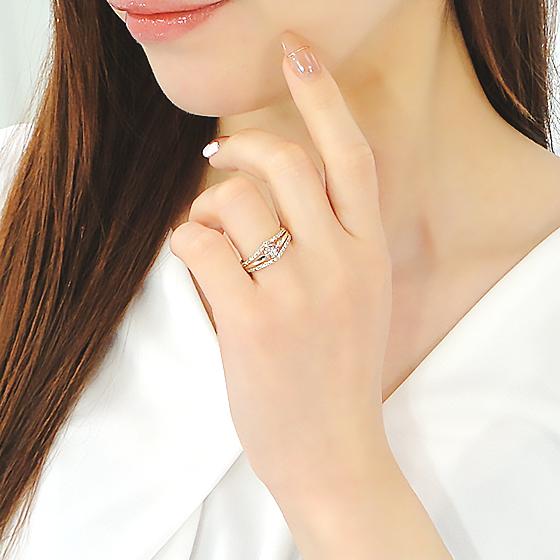 K18 YG PG 0.52ct ダイヤモンド リング人気 上品 ダイヤ ダイア K18 YG PG 0.52ct ダイヤモンド リング人気 上品 ダイヤ ダイア