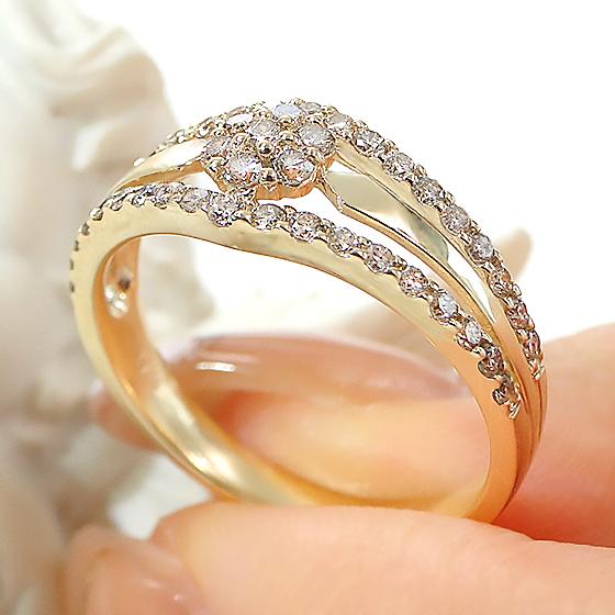 K18 YG PG 0.52ct ダイヤモンド リング人気 上品 ダイヤ ダイア K18 YG PG 0.52ct ダイヤモンド リング人気 上品 ダイヤ ダイア