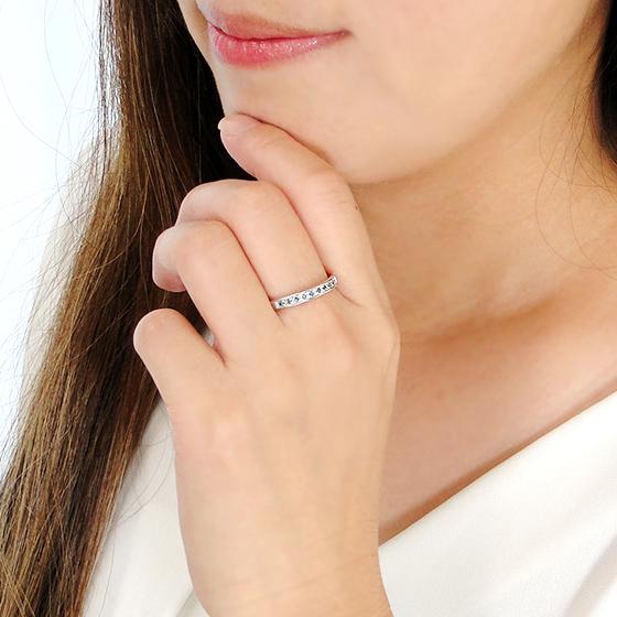 Pt950 0.10ct ブルーダイヤモンド リング 送料無料 プラチナ ブルー