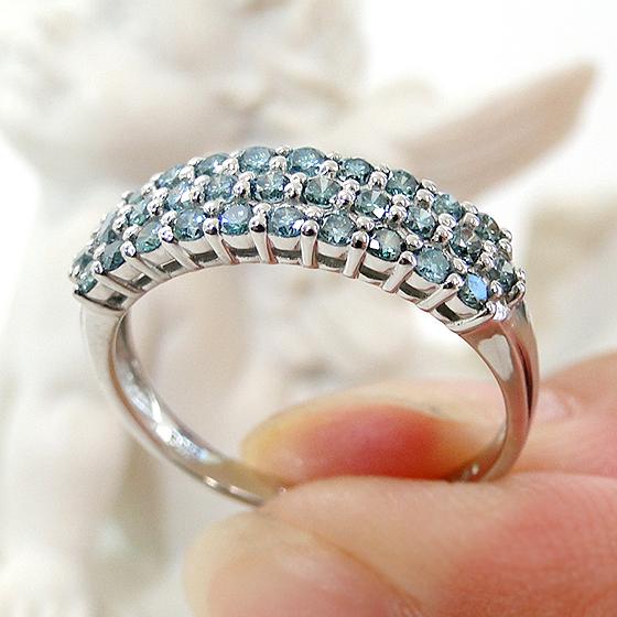 Pt950 0.70ct ブルーダイヤモンド リング 送料無料 プラチナ