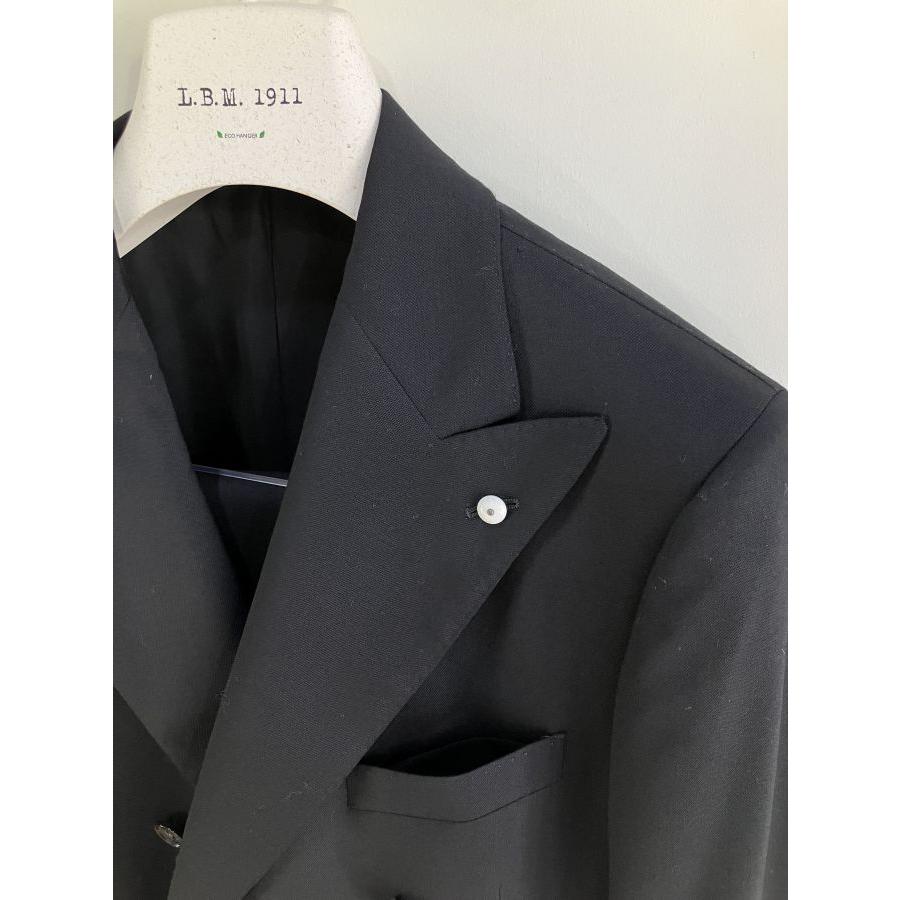 【LBM｜エルビーエム】【セール30%off】LBM ブラック ダブルブレスト6つボタン2つ掛け サイドベンツ スーツ/2327742*SU#MCの画像