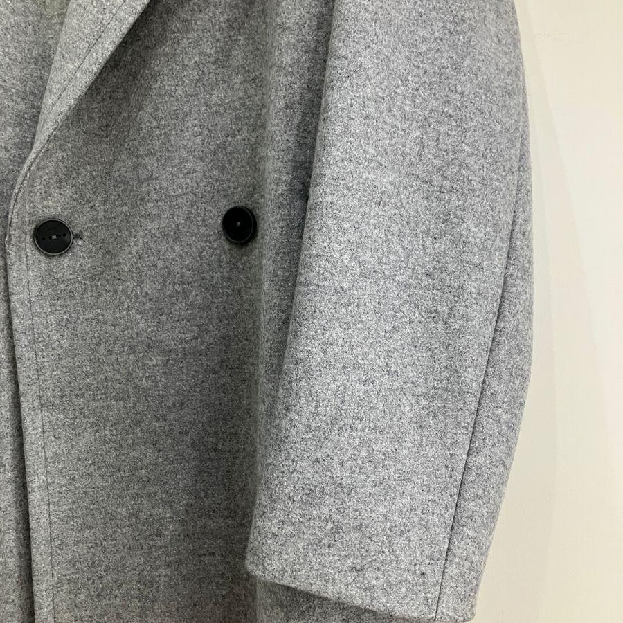 イタリア製】HEVO イーヴォ ツイード ボアショールカラー ダブルコート