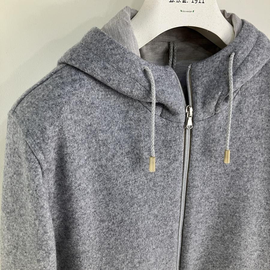 【LBM｜エルビーエム】【セール30%off】エルビーエム ソフトツィード フーテッドブルゾン/9375-35703*BR#MCの画像