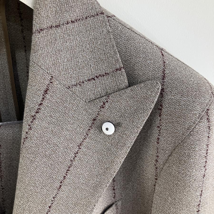 【LBM｜エルビーエム】【セール30%off】エルビーエム ベージュストライプ ピークドラペル2Bシングルスーツ/191-2527755*SU#MCの画像