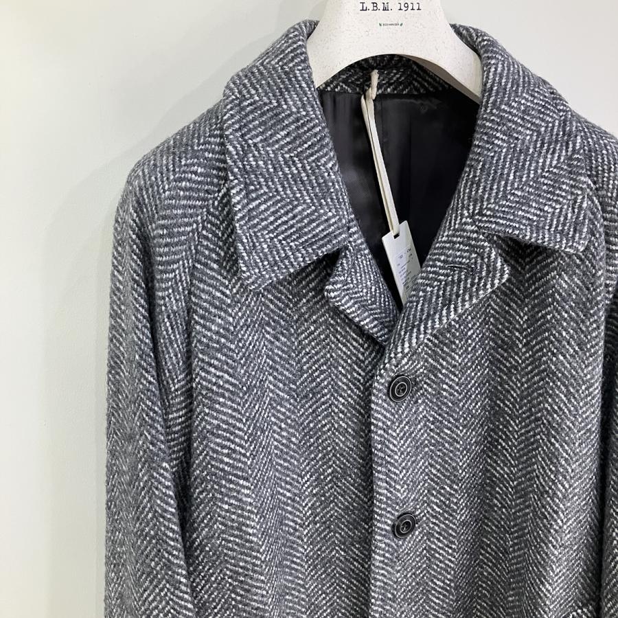 【LBM｜エルビーエム】【セール30%off】エルビーエム ヘリンボーン ラグランスリーブバルカラーコート 大柄ヘリンボーン/7494-57512-1*CT#MCの画像