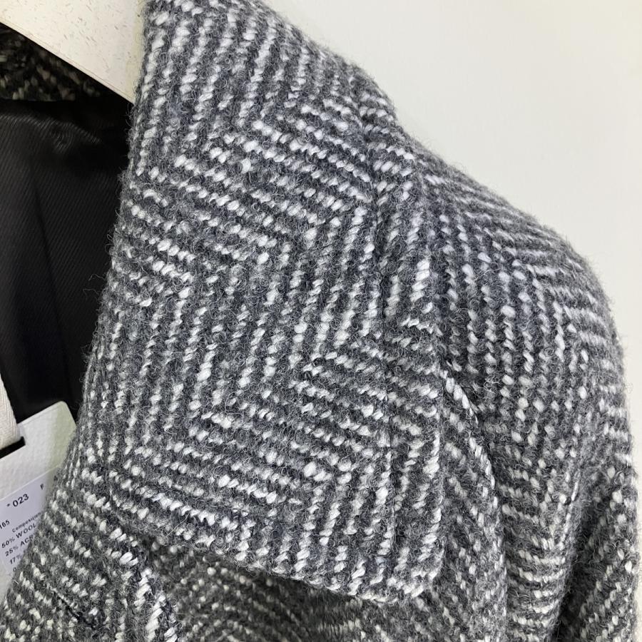 【LBM｜エルビーエム】【セール30%off】エルビーエム ヘリンボーン ラグランスリーブバルカラーコート 大柄ヘリンボーン/7494-57512-1*CT#MCの画像