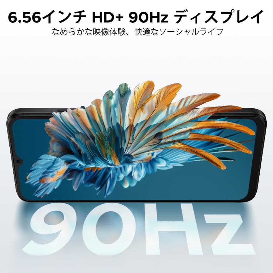 【50%OFFクーポン対象】Note56 Android16 SIMフリースマホ 6.56インチ 90Hz IPS大画面 24GB+64GB 2TB拡張 6150mAh大容量バッテリー 8コアCPU 4G LTE 顔認証 |  | 09