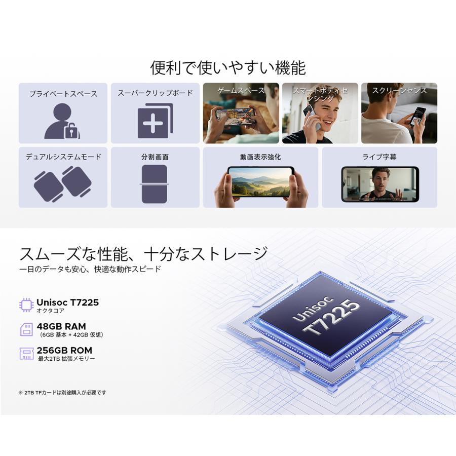 【50%OFFクーポン対象】Note56 Plus Android16 スマホ SIMフリー 6.56インチ 90Hz 48GB+256GB 2TB拡張 6150mAh 50MP NFC 指紋認証 4G LTE スマートフォン |  | 11