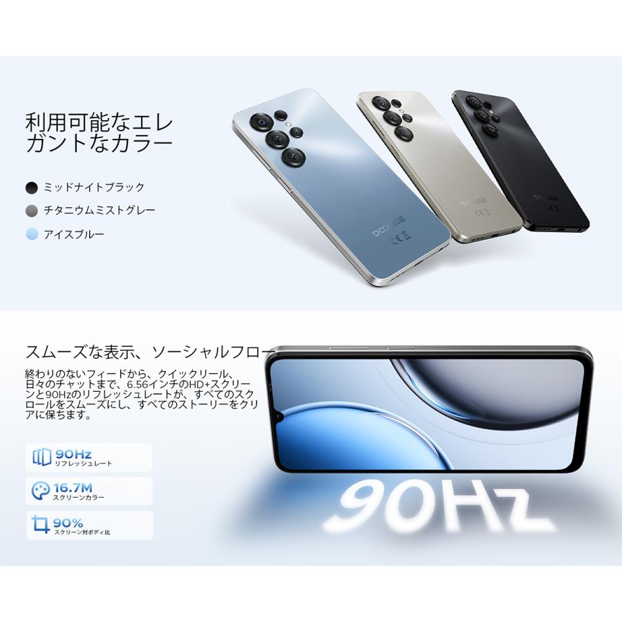 【50%OFFクーポン対象】Note56X Pro スマホ Android16 Gemini AI SIMフリー 6.56インチ 90Hz 32GB+128GB 2TB拡張 6150mAh NFC 指紋認証 4G LTE スマートフォン |  | 07