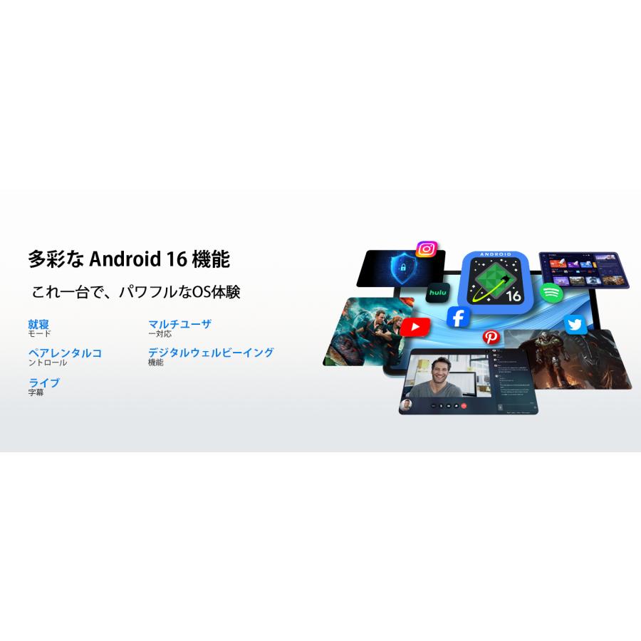 【50%OFFクーポン対象】Android16 タブレット U13 Pro 13インチ Wi-Fiモデル Gemini AI 48GB+256GB 2TB拡張 120Hz Widevine L1 Netflix対応 顔認証 |  | 23