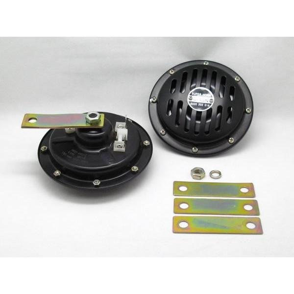 ホーン 12Vベンツホーンタイプ ハイパワー電磁ホーン ブラック DC12V用