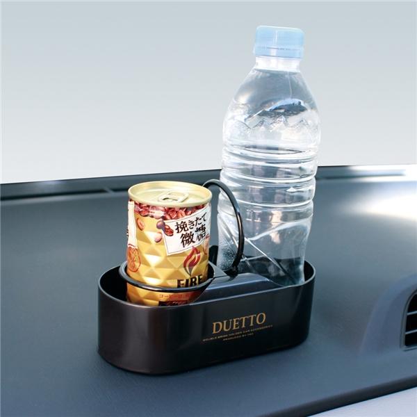 ヤック ドリンクホルダーデュエット2 ブラック 2本同時置きできる 両面