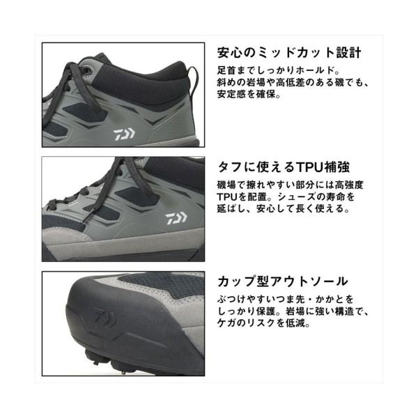 Daiwa DS-2104 スパイクソール フィッシングシューズ グレー 25.0cm 66876 ダイワ_4