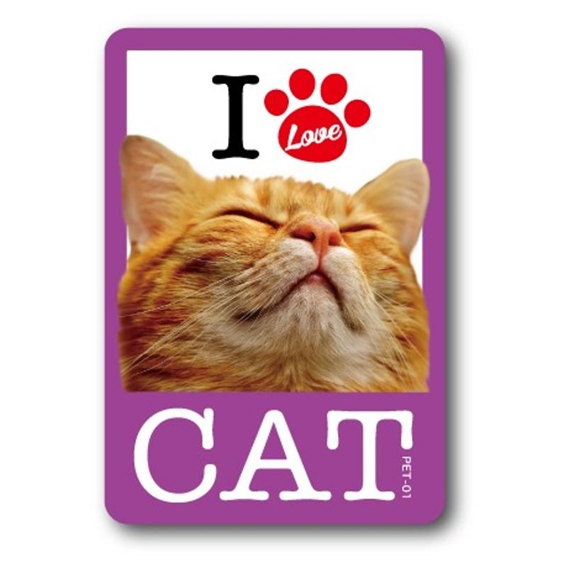 アイラブキャット 猫 ペット ステッカー ゼネラルステッカー PET-001