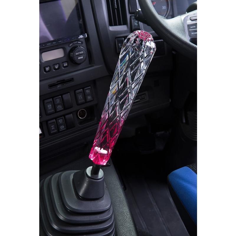 MIYABI シフトノブ 270タイプ クリア/レッド トラック 内装 透明/赤