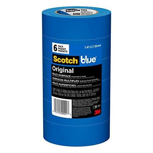 ScotchBlue Painter´s Tape， Multi-Use， 1.41-Inch x 40-Yards， 6 Rolls by 3M [