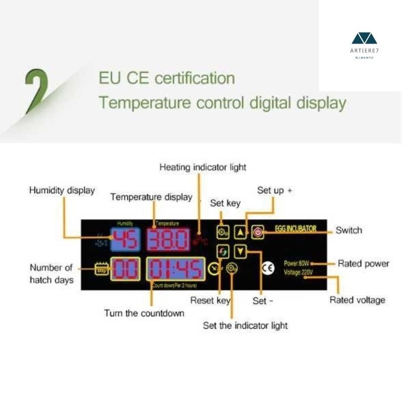 自動卵返し 孵卵器 静か ふ卵器 大容量 インキュベーター 最大96個 20-40℃ 孵化 羽化 爬虫類 カメ ブリード USプラグ 