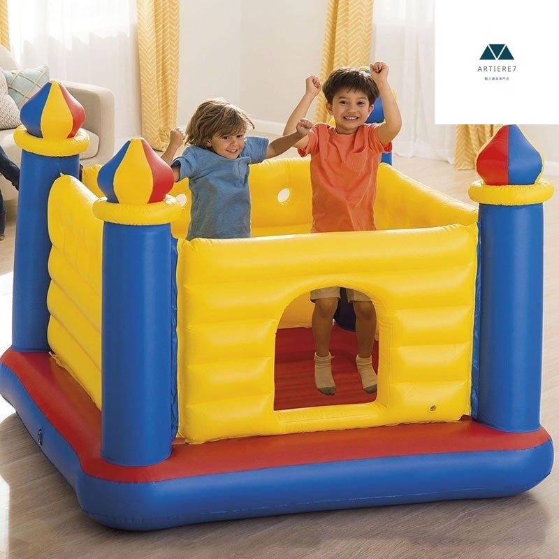 子供用トランポリン赤色 家庭用 大型 140cm 飛び出し防止保護 補助