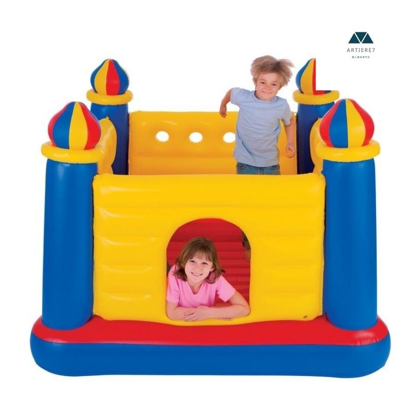 子供用トランポリン黄色 家庭用 大型 140cm 飛び出し防止保護 補助