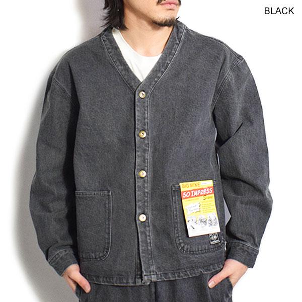 BIG MIKE エンジニアジャケット ヘリンボーン ノーカラー コットン XL BIG MIKE（ビッグマイク） BIGMIKE Cotton Nylon Engineer Jacket