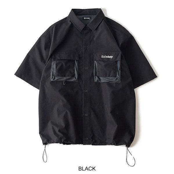 美品　Saby サバイ　MIL SHIRTS ミリタリーシャツ ブラック Subciety（サブサエティ） SALE セール シャツ SUBCIETY Ripstop cargo